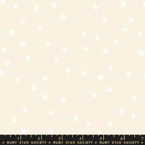 Moda - Starry New - White On Natural - RS4109 65 - Sold by the Half Yard