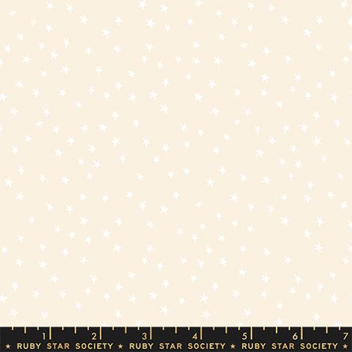 Moda - Mini Starry - White On Natural - RS4110 65 - Sold by the Half Yard