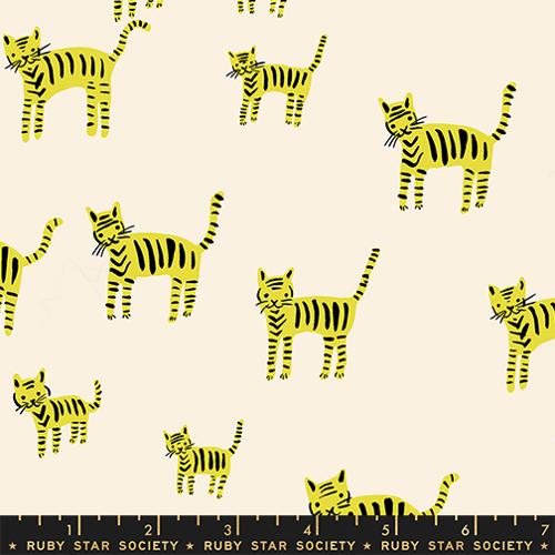 Ruby Star Society - Catnap - Tiger Stripes Citron - RS4132 11 - Sold by the Half Yard