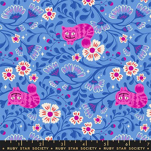 Ruby Star Society - Hello Alice - Cheshire Lindley Blue - RS2123 13 - Sold by the Half Yard