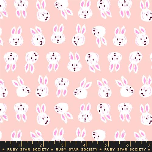 Ruby Star Society - Hello Alice - Rushing Rabbit Vintage Pink - RS2125 11 - Sold by the Half Yard