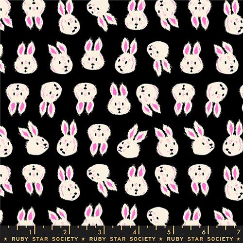 Ruby Star Society - Hello Alice - Rushing Rabbit Black - RS2125 14 - Sold by the Half Yard