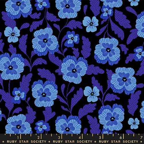 Ruby Star Society - Hello Alice - Violets Black - RS2126 16 - Sold by the Half Yard