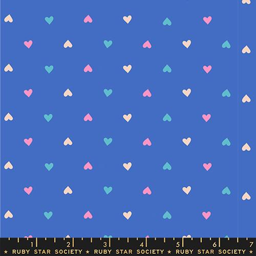 Ruby Star Society - Best Day Ever - Hearts Lapis - RS0091 16 - Sold by the Half Yard