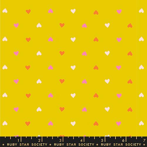Ruby Star Society - Best Day Ever - Hearts Golden Hour - RS0091 17 - Sold by the Half Yard