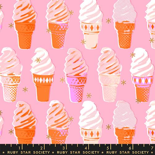 Ruby Star Society - Best Day Ever - Ice Cream Metallic Posy - RS0105 14M - Sold by the Half Yard