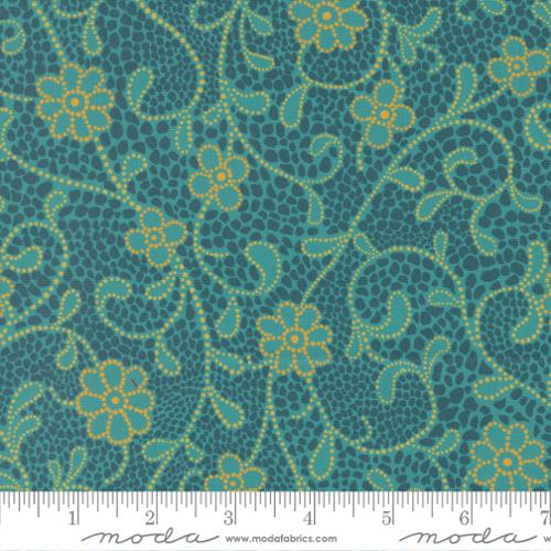 Moda - Parlor - Good Vibes Only Teal - 11962 15 - Sold by the Half Yard