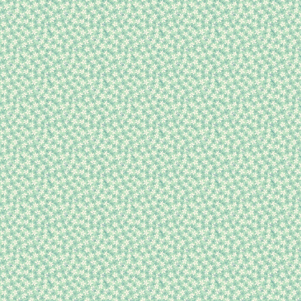 Figo Fabrics: Primavera - Mint Tiny Gentian