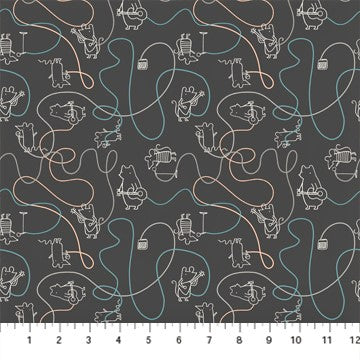 Figo Fabrics: Band Practice - Smoke Musicians 90426-96