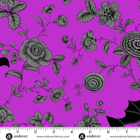 Andover Fabrics - Phantasm - Night Garden Elixir - A-1517-P - Sold by the Half Yard