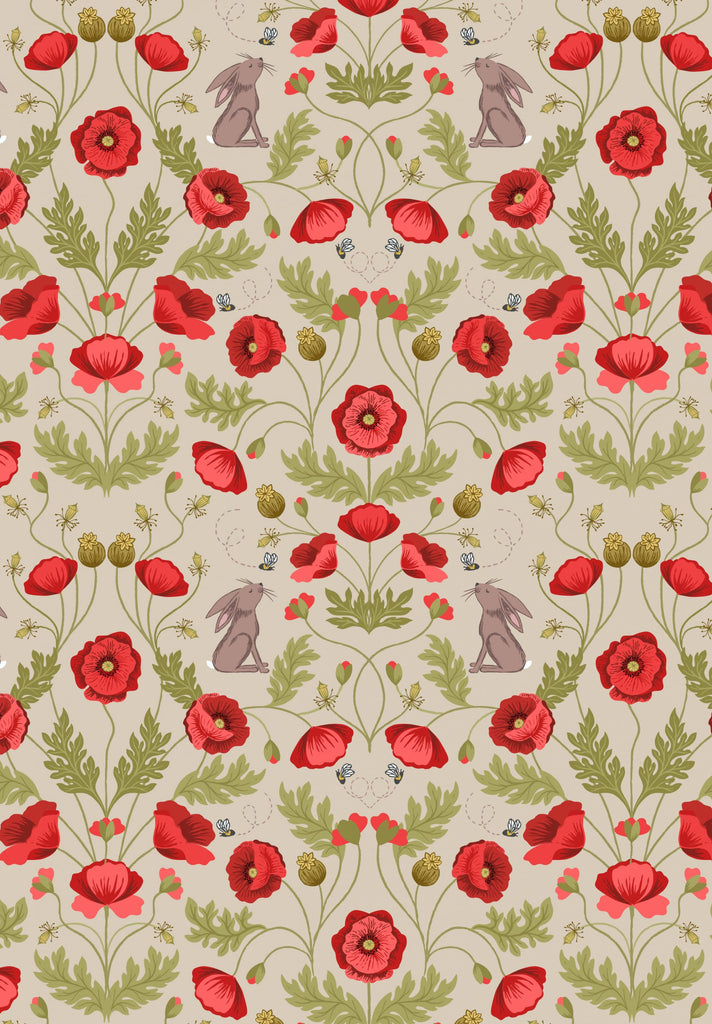 Lewis & Irene: Poppies - Poppy & Hare on Natural