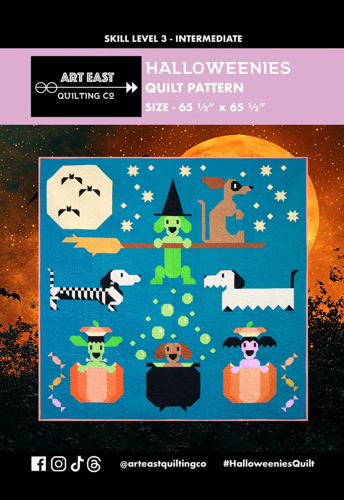 Halloweenies Quilt Kit - 65." x 65.5"