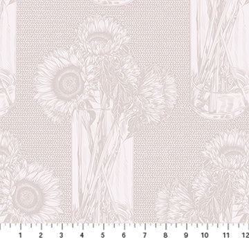 Anna Maria Textiles - Indelible: Soft - Sunflowers - Breath - AMT1004-91V - Sold by the Half Yard