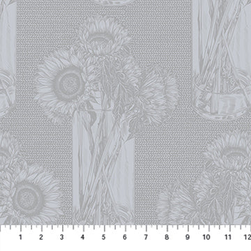Anna Maria Textiles - Indelible: Soft - Sunflowers - Whisper - AMT1004-92L - Sold by the Half Yard
