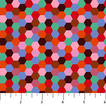 Anna Maria Textiles - Piecework - Hexagons- Rustic - AMT111-36V - Sold by the Half Yard
