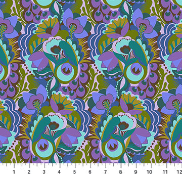 Anna Maria Textiles - Shooting Star - Unfurl - Storm - AMT120-83C - Sold by the Half Yard
