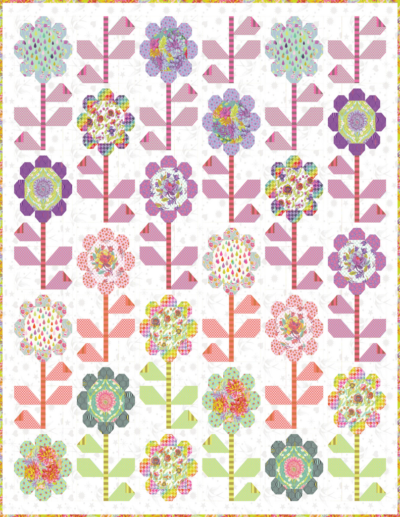Blooming Bouquet Quilt Kit - Featuring Untamed and True Colors by Tula Pink