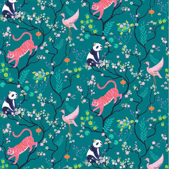 Dashwood Studio- Blossom Days- Animals Teal