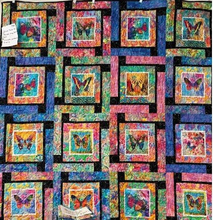 Block Talk Quilt Kit - Featuring On Painted Wings by Dan Morris