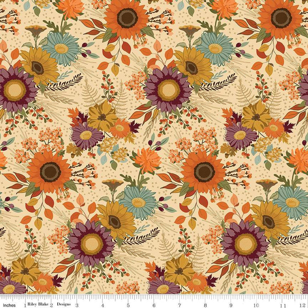 Riley Blake - The Awe of Autumn - Main Latte - C16190-LATTE - Sold by the Half Yard