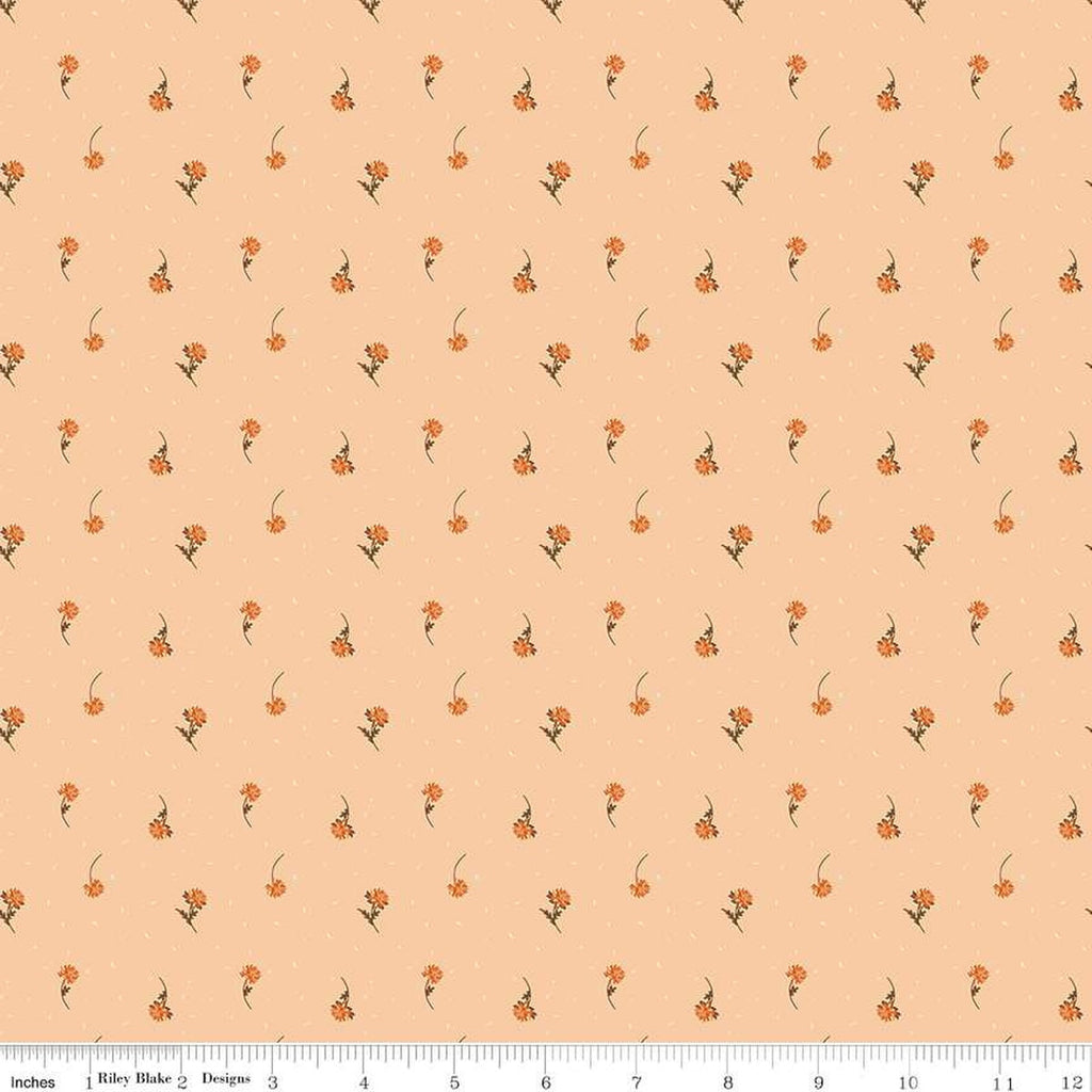 Riley Blake - The Awe of Autumn - Flower Toss Blush - C16196-BLUSH - Sold by the Half Yard