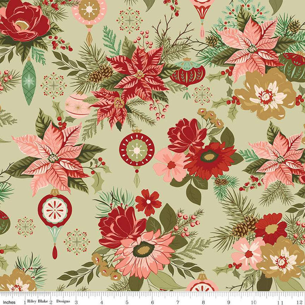 Riley Blake - Glisten -  Main Olive - C16220-OLIVE - Sold by the Half Yard