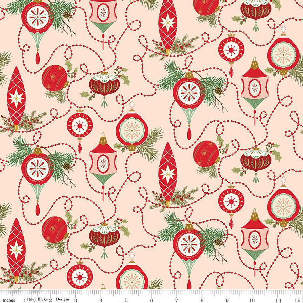 Riley Blake - Glisten -  Bulbs Blush - C16221-Blush - Sold by the Half Yard
