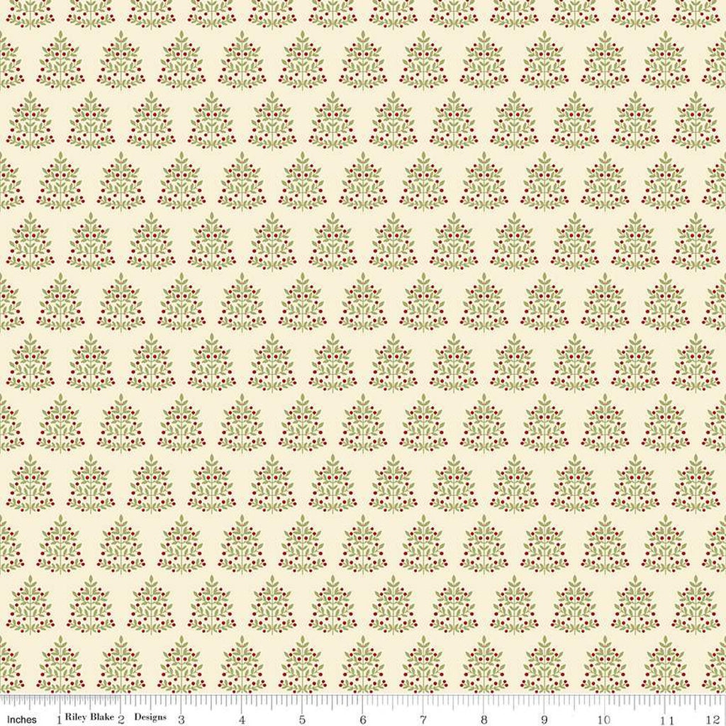 Riley Blake - Glisten -  Trees Eggnog - C16225-Eggnog - Sold by the Half Yard