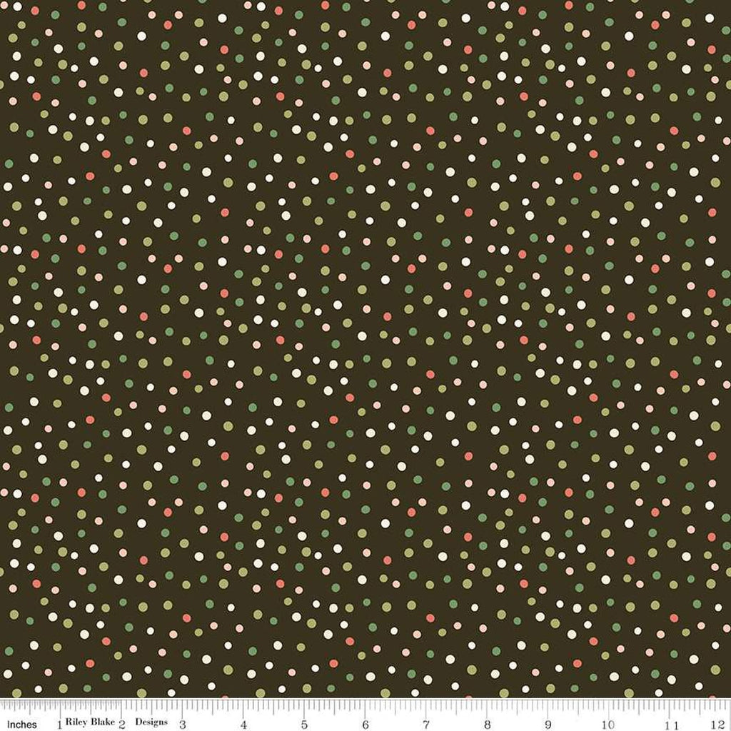 Riley Blake - Glisten -  Dots Mocha - C16228-Mocha - Sold by the Half Yard