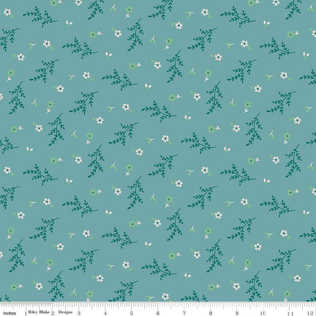 Riley Blake - Gentler Times - Delightful - C16474-Raindrop - Sold by the Half Yard