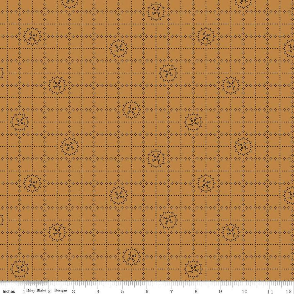 Riley Blake - Gentler Times - Delicate - C16475-Butterscotch - Sold by the Half Yard