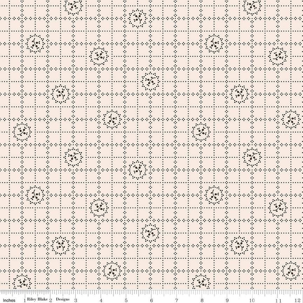 Riley Blake - Gentler Times - Delicate - C16475-Raisin - Sold by the Half Yard
