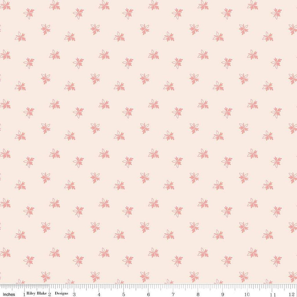 Riley Blake - Gentler Times - Endearing - C16477-Coral - Sold by the Half Yard