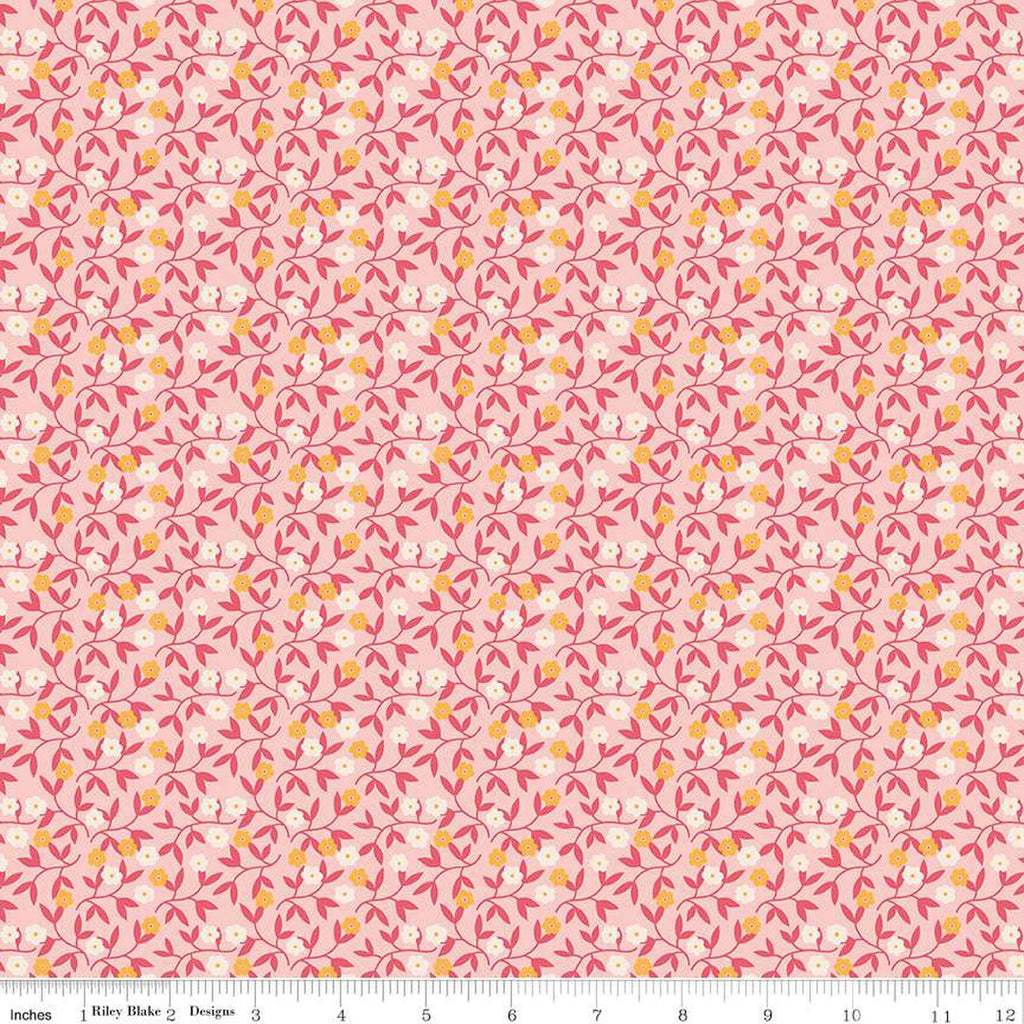 Riley Blake - Gentler Times - Gracious Corla - C16478-CORAL - Sold by the Half Yard