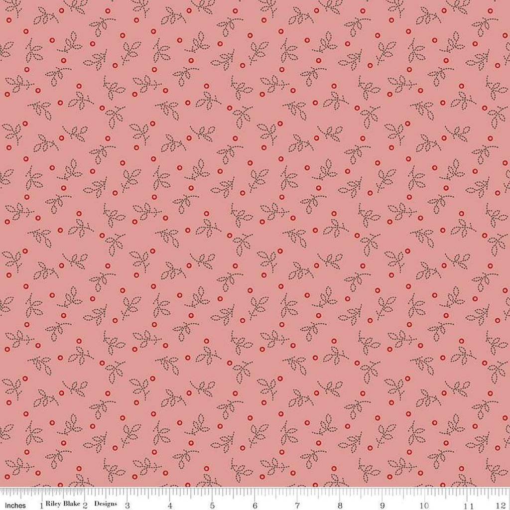 Riley Blake - Gentler Times - Pleasant Coral - C16482-CORAL - Sold by the Half Yard