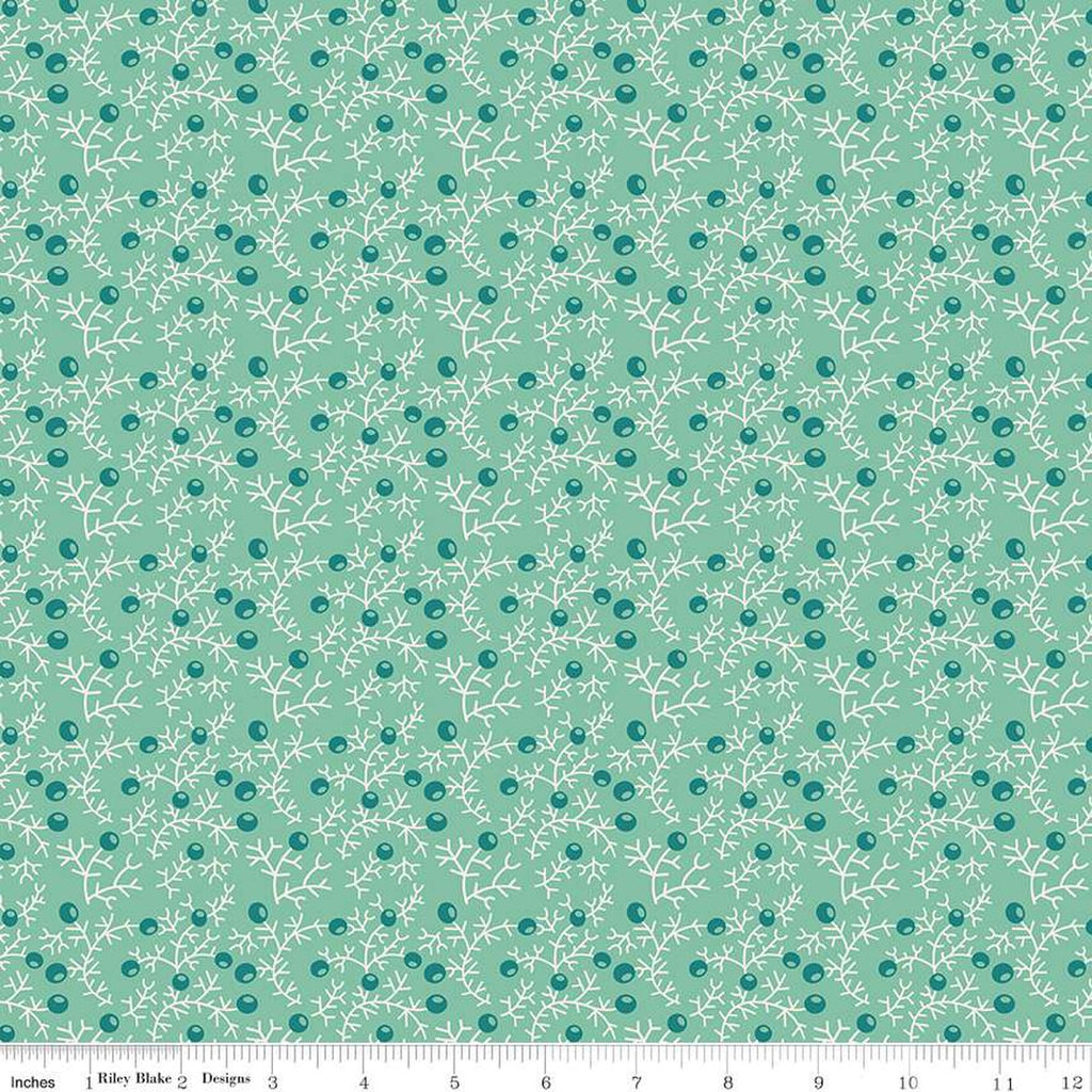 Riley Blake - Gentler Times - Quaint - C16484-Seaglass - Sold by the Half Yard