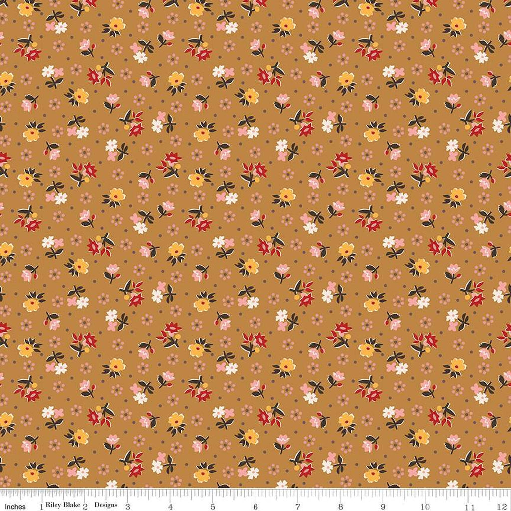 Riley Blake - Gentler Times - Reunion Butterscotch - C16485-BUTTERSCOTCH - Sold by the Half Yard