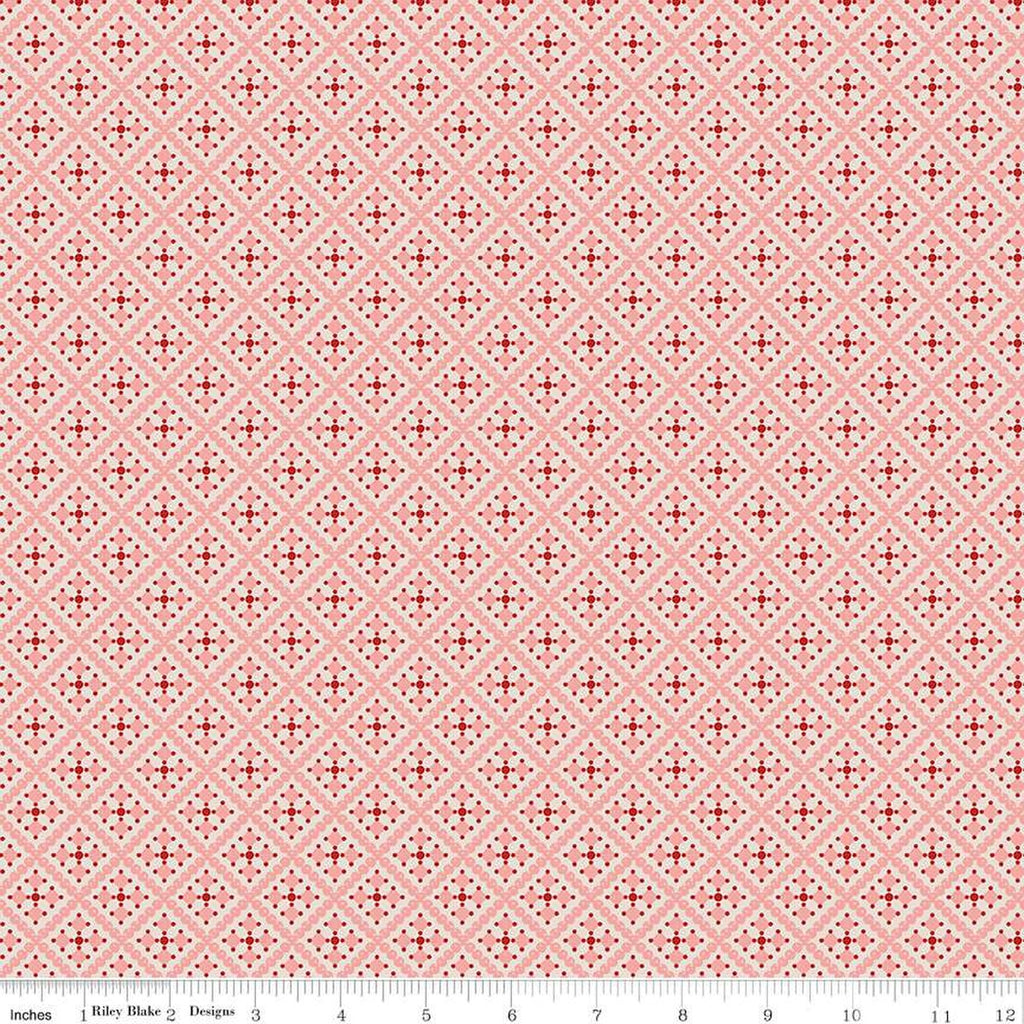 Riley Blake - Gentler Times - Shenanigans Coral - C16487-CORAL - Sold by the Half Yard