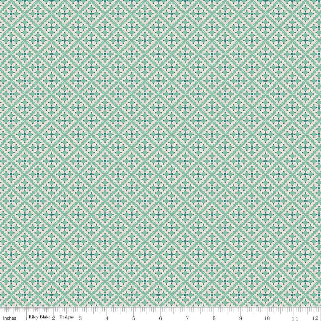 Riley Blake - Gentler Times - Shenanigans - C16487-Seaglass - Sold by the Half Yard