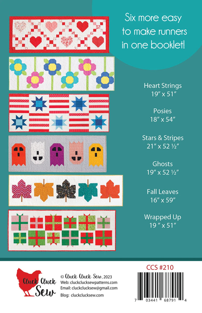 Modern Holiday Table Runners Pattern Vol 2 by Allison Harris of Cluck Cluck Sew - CCS210