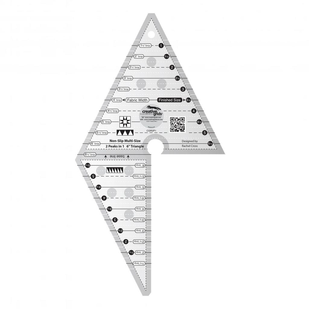 Creative Grids Quilt Ruler 2 Peaks in 1 Triangle - CGR2P1