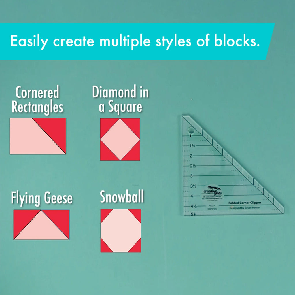 Creative Grids Quilt Ruler Folded Corner Clipper Tool - CGRFCC