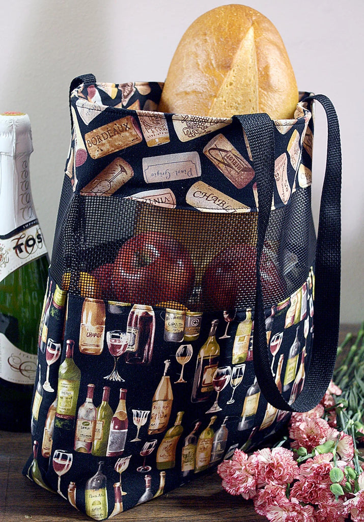 Vinyl Mesh Market Bag by Lisa Spalding for Cut Loose Press - CLPTQF001