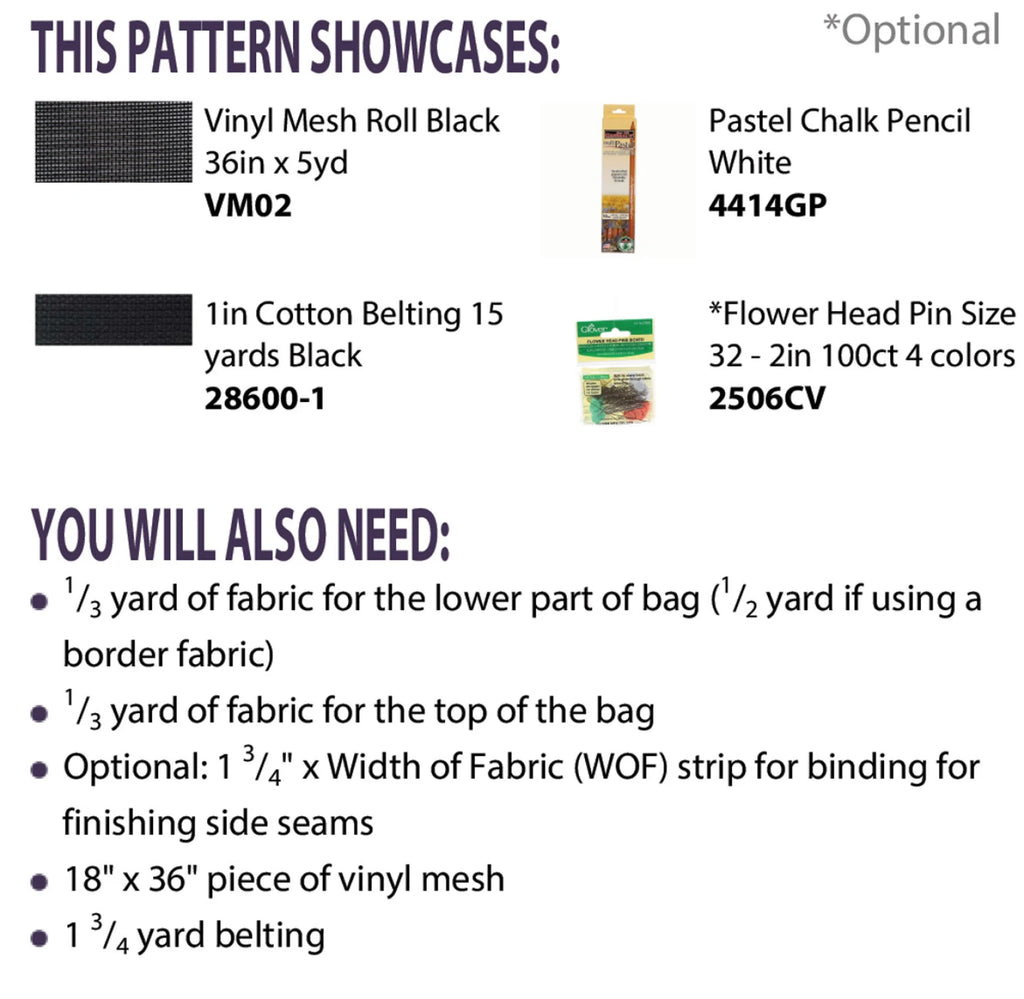 Vinyl Mesh Market Bag by Lisa Spalding for Cut Loose Press - CLPTQF001