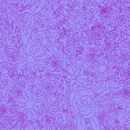 Clothworks: Painted Petals - Purple