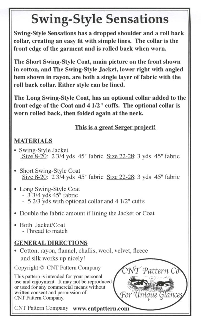 Swing Style Sensations Jacket by Karen Nye - CNT1101 - Sizes 8-28