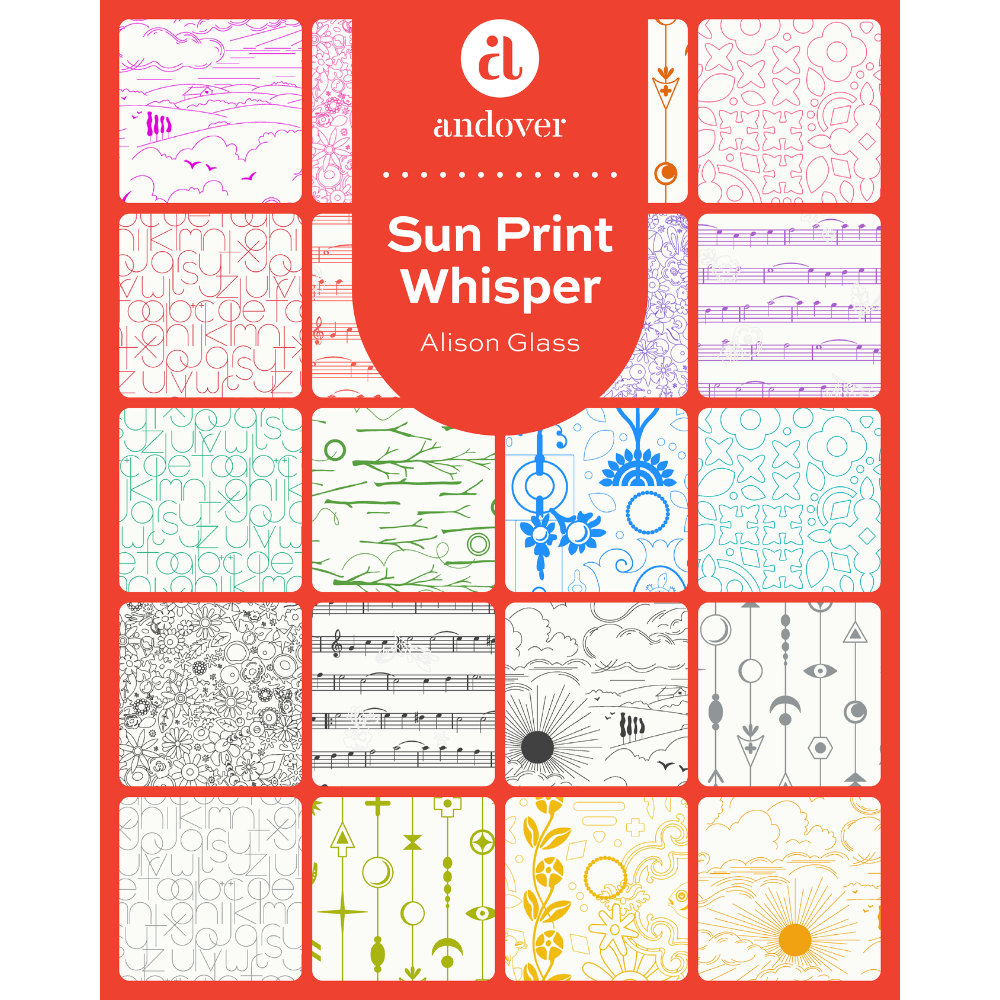 Andover Fabrics - Sun Print Whisper - 5" Charms - 1S-SPWH-X