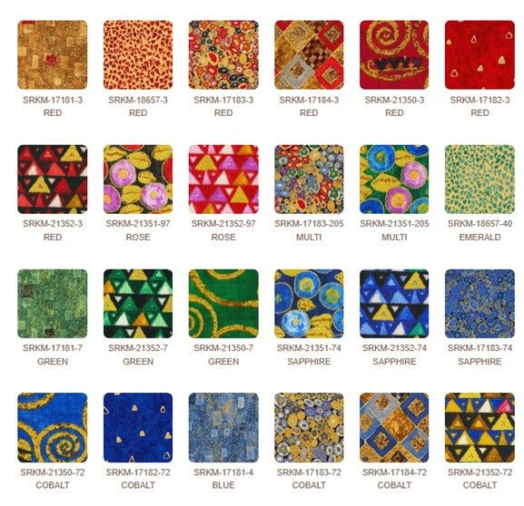 Robert Kaufman - Gustav Klimt - CHS-1084-42 Piece 5" Charm Multicolor