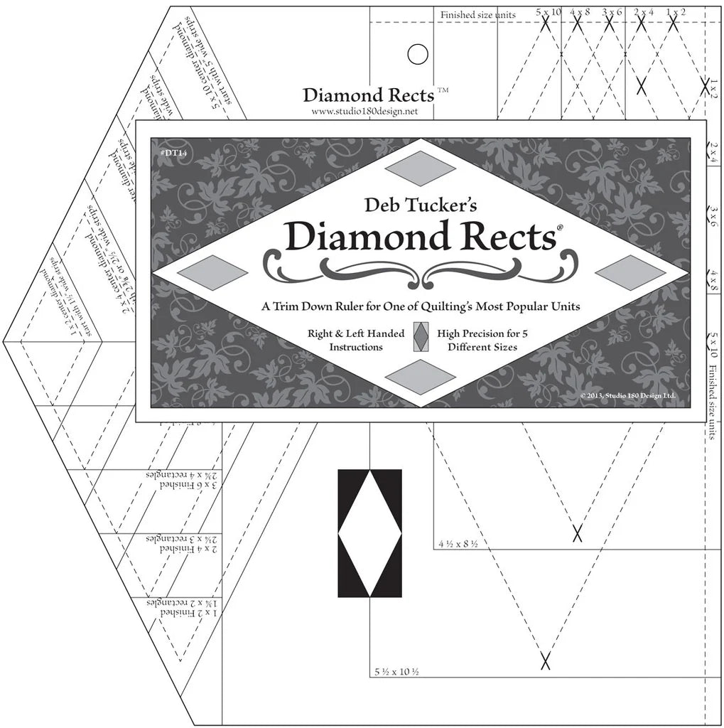 Studio 180 Design - Diamond Rect Ruler - UDT15