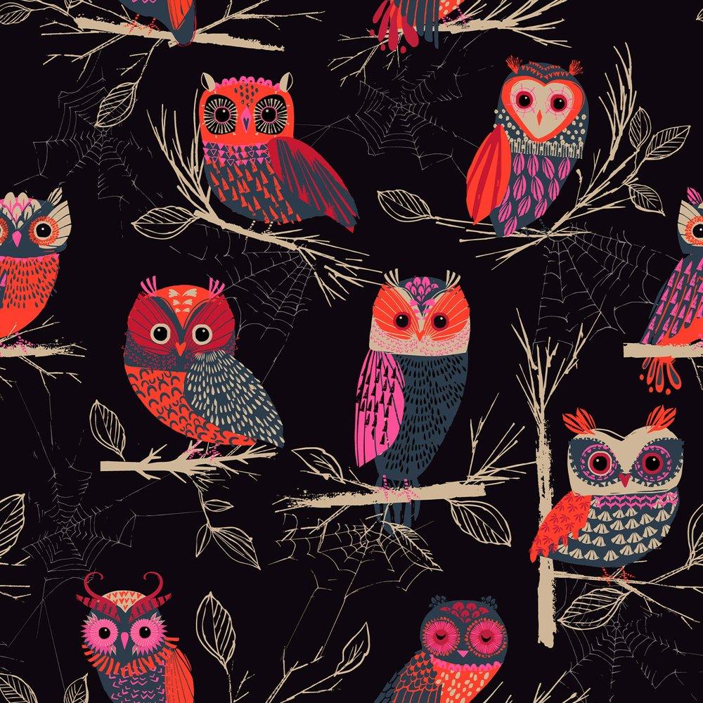 Dashwood Studio: Forest Whispers Owls Black